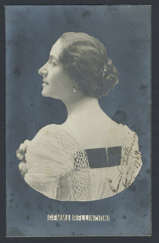 Bellincioni, Gemma. (1864–1950) Signed Postcard Photograph