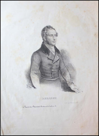 Bellini, Vincenzo. (1801 - 1835) Original Lithograph Portrait