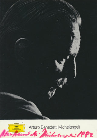 Benedetti Michelangeli, Arturo. (1920–1995) Signed Postcard Photograph