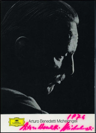 Benedetti Michelangeli, Arturo. (1920–1995) Signed Photograph