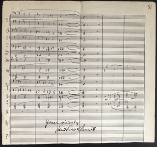 Bennett, Robert Russell. (1894-1981) Autograph Musical Manuscript Sketchleaf