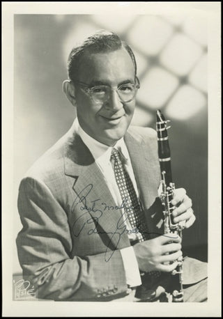 Goodman, Benny. (1909 - 1986) Signed Photograph with Clarinet