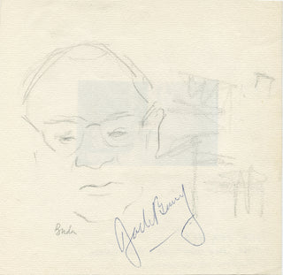 Benny, Jack. (1894-1974) [Buda, Janos. (1919-2005)] Signed Original Portrait Drawing, 1963 (Copy)