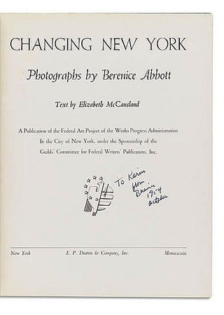 [PHOTOGRAPHY] Abbott, Berenice. (1898 - 1991) "Changing New York" - SIGNED