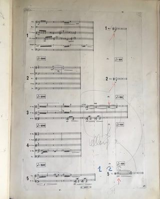 Berio, Luciano. (1925-2003) Allelujah II - BERIO'S PROOF COPY WITH HIS MARKINGS