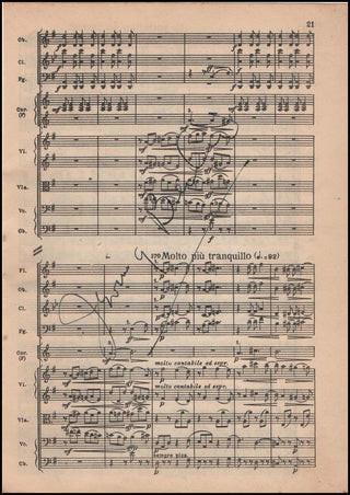 Berlin, Irving. (1888-1989) Signed Musical Score Page