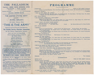 Berlin, Irving. (1888-1989) Signed "This Is the Army" Program