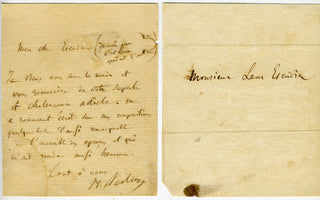 Berlioz, Hector. (1803-1869) [Escudier, Léon. (1821-1881)] Autograph Letter Thanking Escudier for his Article