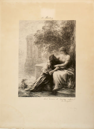 [Berlioz, Hector. (1803–1869)] Fantin-Latour, Henry. (1836 - 1904) Nuit d'ivresse et d'extase infinie!/ Les Troyens - Signed Lithograph