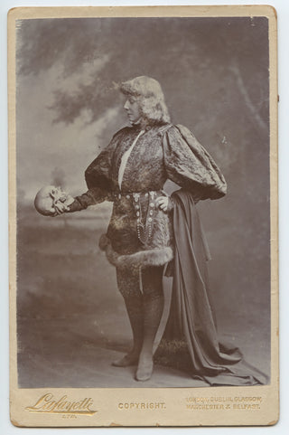 Bernhardt, Sarah. (1844-1923) Original Cabinet Photograph as Hamlet