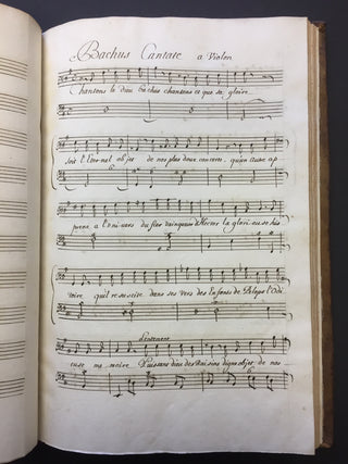 Bernier, Nicolas. (1665-1734) Cantates de Bernier - Copyist Manuscript