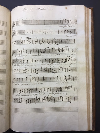 Bernier, Nicolas. (1665-1734) Cantates de Bernier - Copyist Manuscript