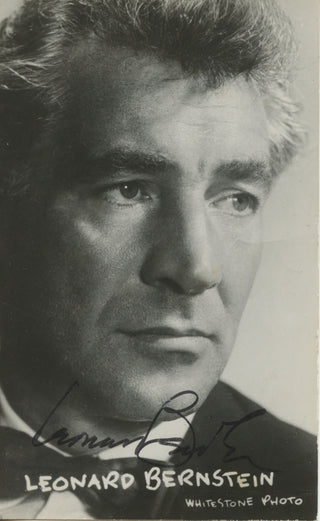 Bernstein, Leonard. (1918–1990) Signed Postcard Photograph