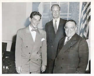 Bernstein, Leonard. (1918–1990) Original 1945 Photograph with Mayor La Guardia