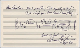 Bernstein, Leonard. (1918–1990) Autograph Musical Manuscript