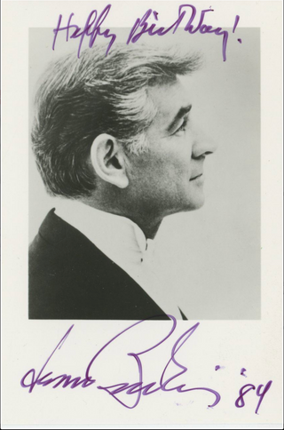 Bernstein, Leonard. (1918–1990) Signed Photograph - "Happy Birthday!"