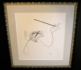 Bernstein, Leonard. (1918–1990) [Hirschfeld, Albert. (1903–2003)] "BERNSTEIN CONDUCTS BEETHOVEN" - Signed Lithograph