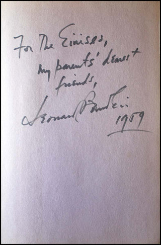 Bernstein, Leonard. (1918–1990) The Joy Of Music - SIGNED TO CLOSE FAMILY FRIENDS