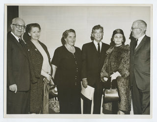 Bernstein, Leonard. (1918–1990) Original Photograph with Renée Longy and others