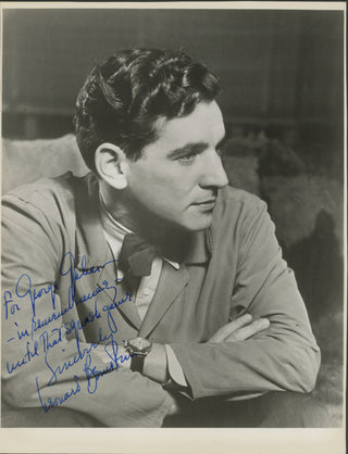 Bernstein, Leonard. (1918–1990) Signed Photograph "in remembrance and until that squash game"