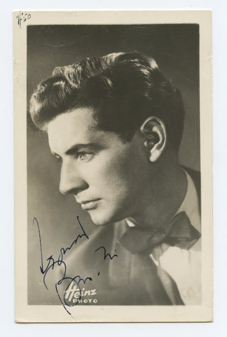 Bernstein, Leonard. (1918–1990) Early Signed Postcard Photograph