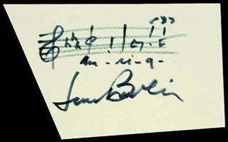 Bernstein, Leonard. (1918–1990) Autograph Musical Quotation, "Maria."