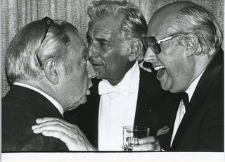 Bernstein, Leonard. (1918–1990) & Stern, Isaac. (1920–2001) & Rostropovich, Mstislav. (1927–2007) Original Photograph