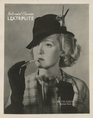 Davis, Bette. (1908–1989) "Hollywood Chooses Lektrolite" - Vintage Advertising Photograph