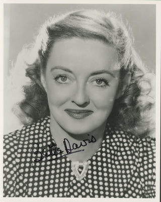 Davis, Bette. (1908–1989) Signed Photograph