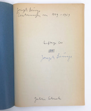 Beuys, Joseph. (1921–1986) Zeichnungen von 1949–1969 - SIGNED