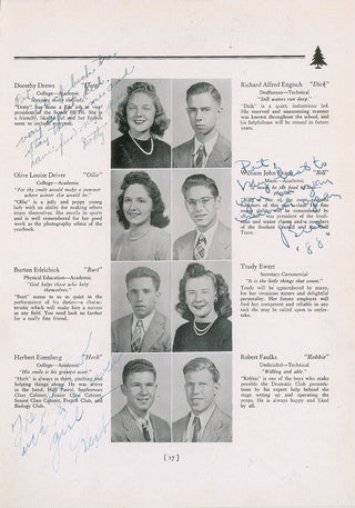 Evans, Bill. (1929–1980) Signed High School Yearbook