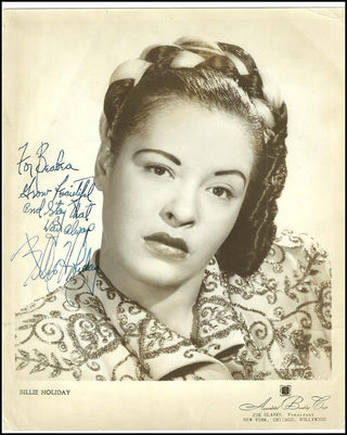 [Jazz & Song] Holiday, Billie. (1915-1959) Signed Photograph