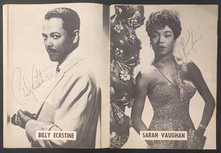 [Birdland] Basie, William James "Count." (1904–1984) & Eckstine, Billy. (1914–1993) & Vaughan, Sarah. (1924-1990) & Williams, Joe. (1918–1999) & Gibbs, Terry. (b. 1924) & Newborn Jr., Phineas. (1931–1989) & Payne, Sonny. (1926–1979) "Birdland Stars of '57