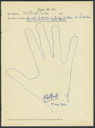 Biret, Idil. (b. 1941) Signed Hand Tracing