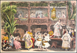 Bizet, Georges. (1838-1875) Carmen. Opéra Comique en 4 actes. Tiré de la nouvelle de Prosper Merimée. Poème de H. Meilhac et L. Halévy. HAND PAINTED SET DESIGNS FROM THE PREMIERE