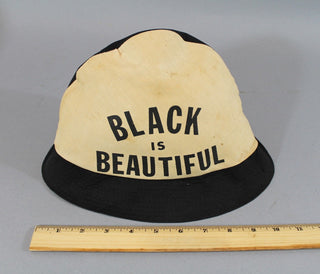 ["BLACK IS BEAUTIFUL"] Rare Original 1960s Civil Rights Hat