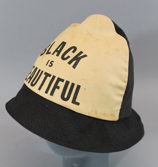 ["BLACK IS BEAUTIFUL"] Rare Original 1960s Civil Rights Hat