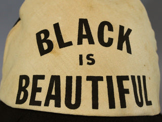 ["BLACK IS BEAUTIFUL"] Rare Original 1960s Civil Rights Hat