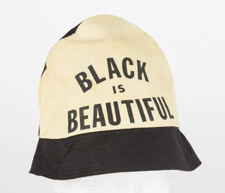 ["BLACK IS BEAUTIFUL"] Rare Original 1960s Civil Rights Hat