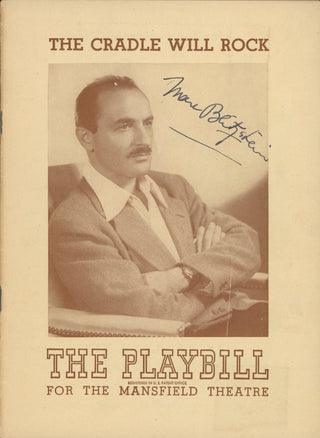 Blitzstein, Marc. (1905–1964) "The Cradle Will Rock" - Signed Revival Playbill