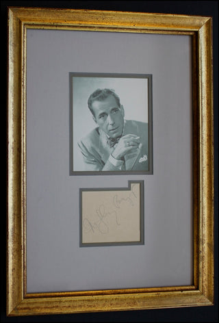 [Film Icons] Bogart, Humphrey. (1899-1957) Framed Autograph Ensemble