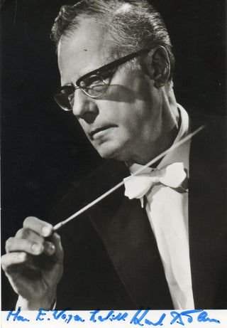 Böhm, Karl. (1894–1981) Signed Photograph