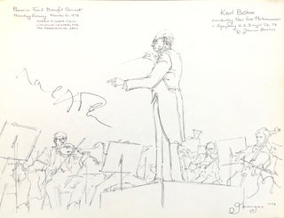 Böhm, Karl. (1894–1981) [Krishizki, George. (1924–2001)] Signed Drawing