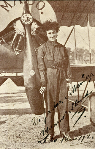 [Aviation] Bolland, Adrienne. (1895-1975) Signed Photograph Postcard