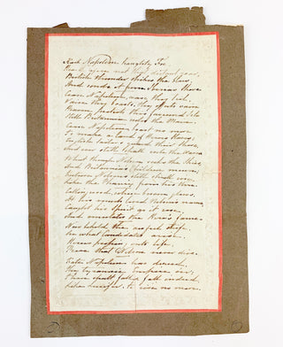 [Napoleon Bonaparte (1769-1821)] Anonymous English Autograph Poem