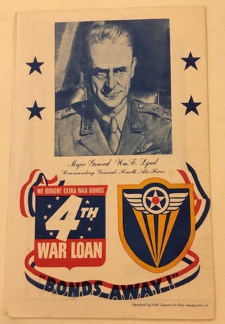 [World War II] "Bonds Away" - Original Program and Ticket from 1944 Air Force Show