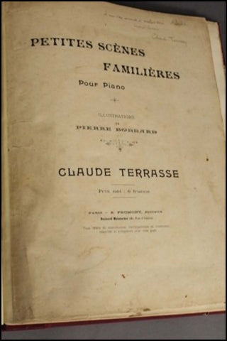 [Literaure & Art] Bonnard, Pierre. (1867–1947); Terrasse, Claude. (1867–1923) Petites Scenes Familieres. Pour Piano. Illustrations de Pierre Bonnard. - INSCRIBED TO JEAN ALBRECHT