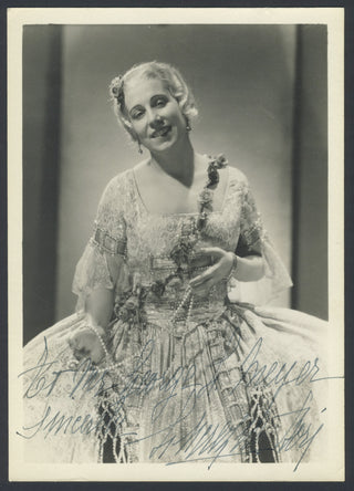 Bori, Lucrezia. (1887–1960) Signed Photograph as Manon