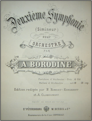 Borodine, Aleksandre. (1883-1887) Deuxieme Symphonie (Si mineur) Pour Orchestre.