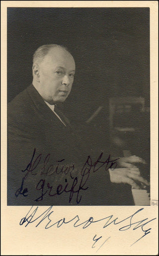 Borovsky, Alexander. (1889 - 1968) Signed Photograph